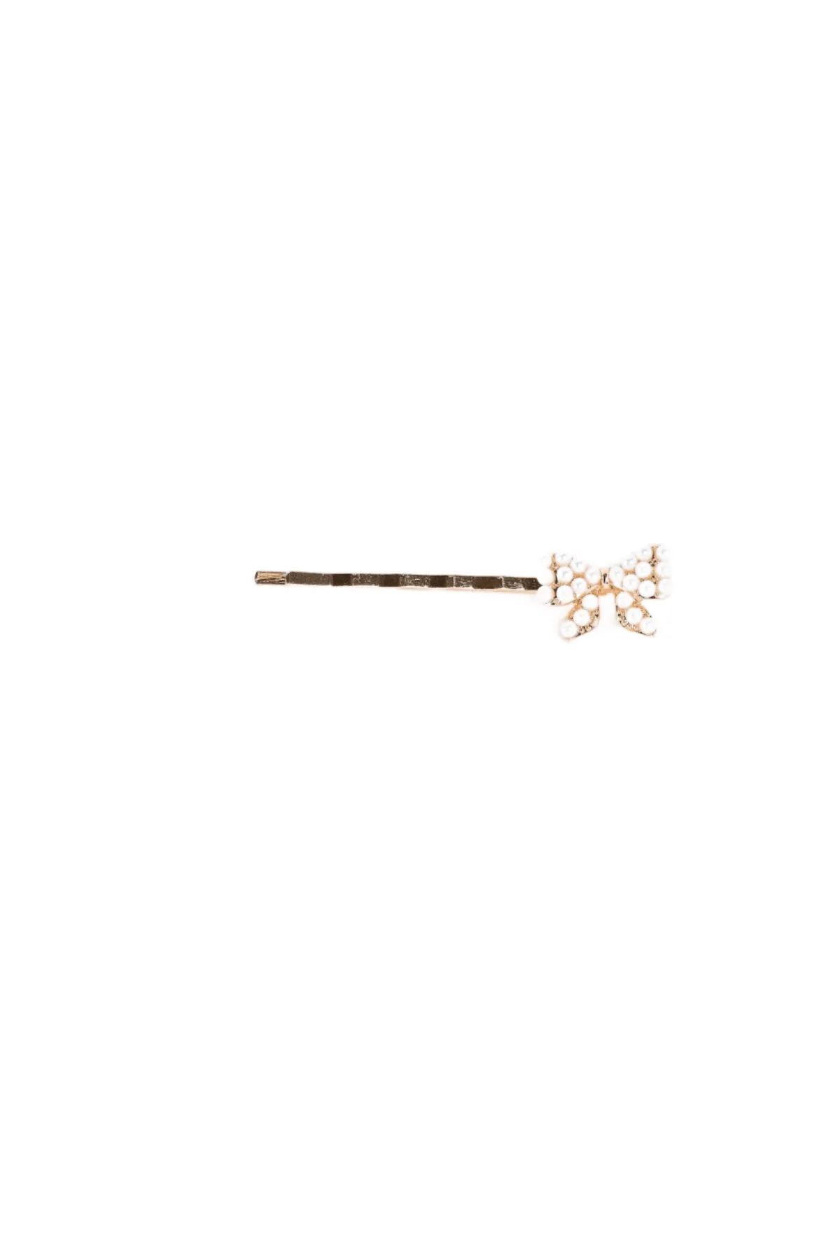 3pcs Gold & Pearl Bow Tiny Hair Bobby Pin