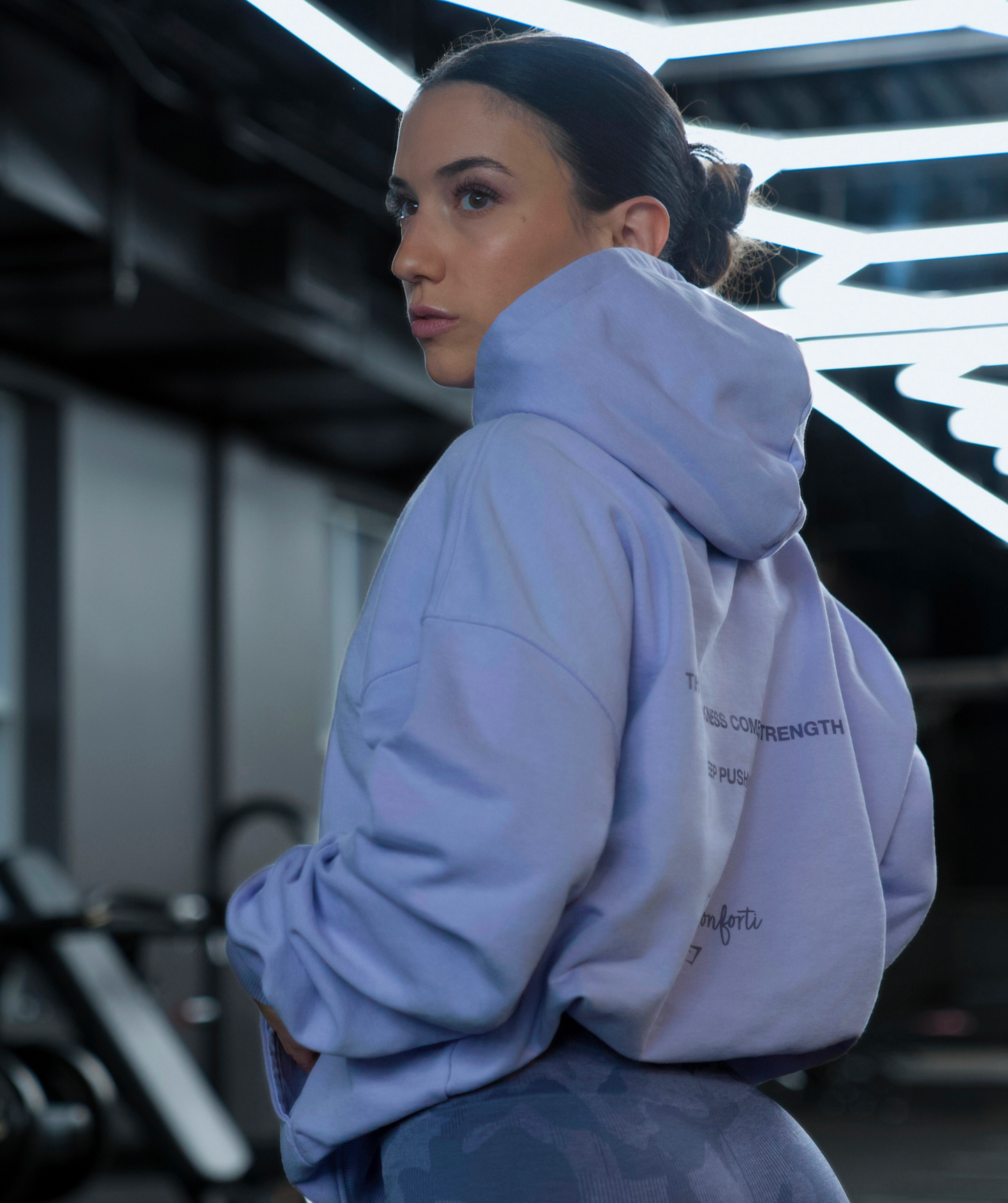 GS X Diana Oversized Graphic Hoodie - Powdered Lilac