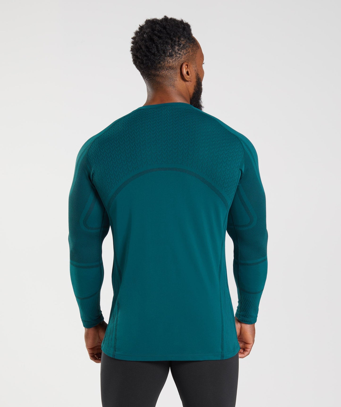 Gymshark 315 LS Seamless T-Shirt - Winter Teal/Black