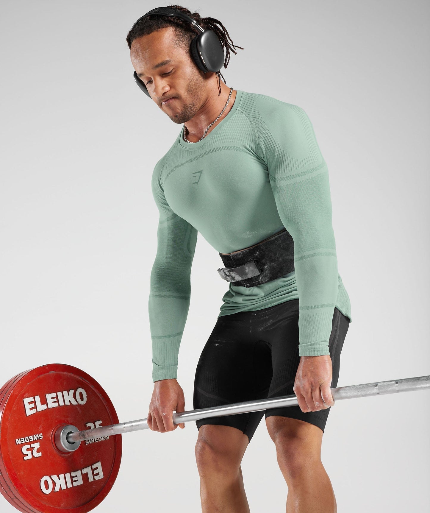 Gymshark 315 Seamless Long Sleeve T-Shirt - Frost Teal/Ink Teal