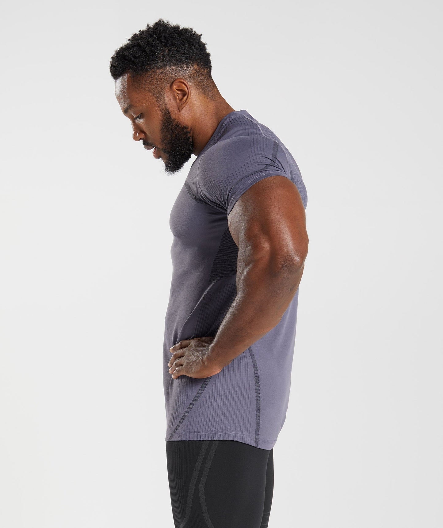 Gymshark 315 Seamless T-Shirt - Mercury Purple/Black