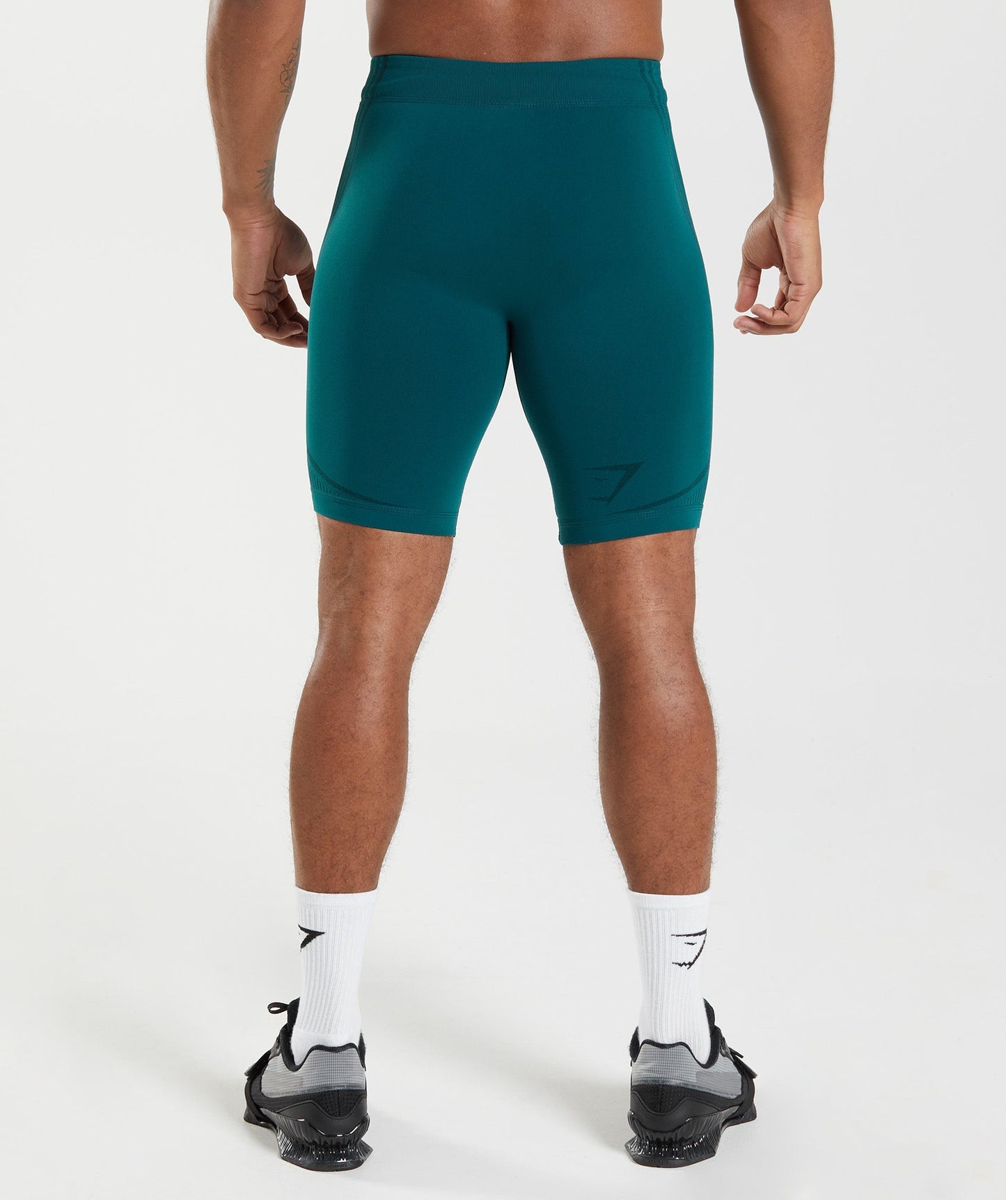 Gymshark 315 Seamless 1/2 Shorts - Winter Teal/Black