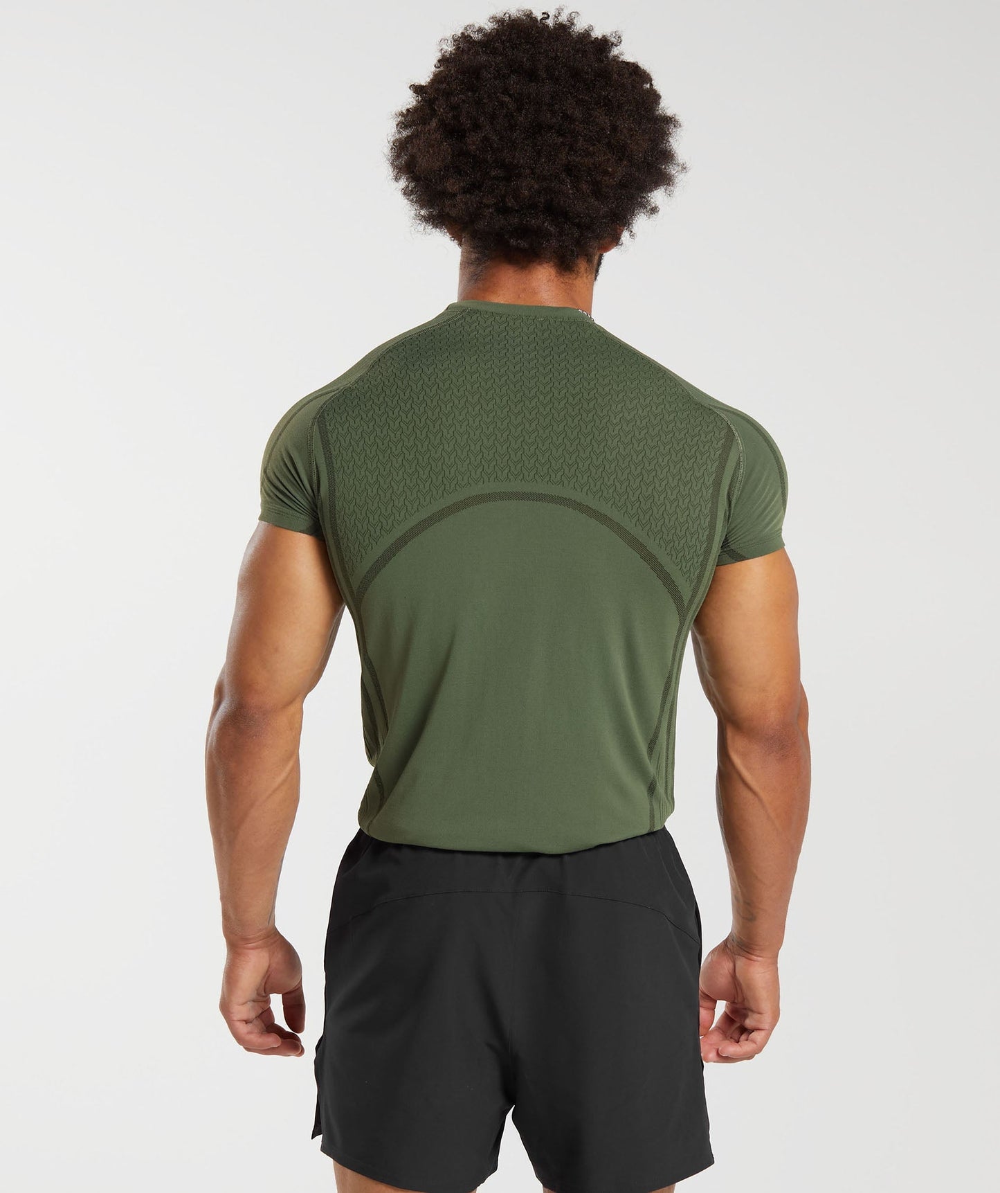Gymshark 315 Seamless T-Shirt - Core Olive/Deep Olive Green