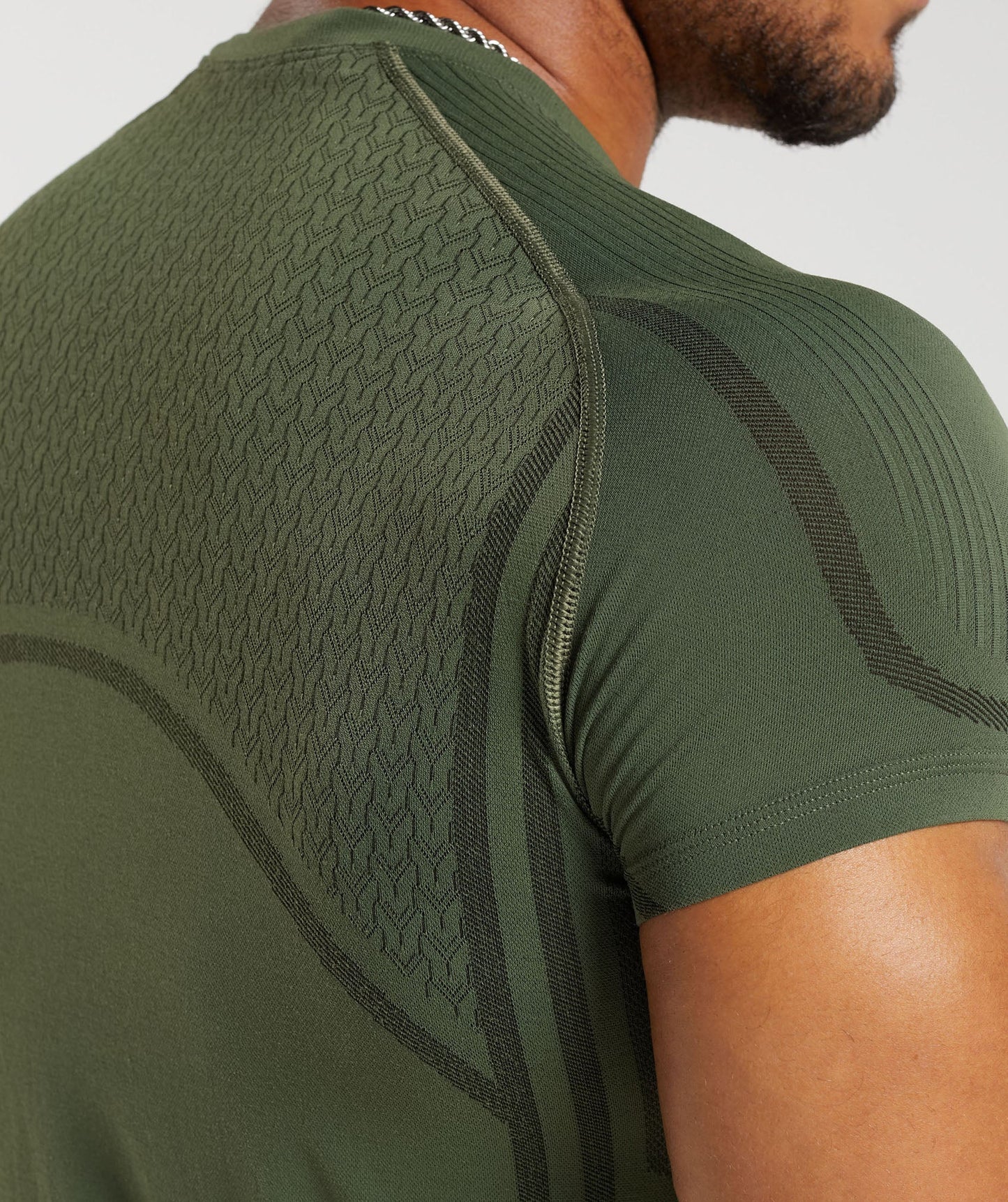 Gymshark 315 Seamless T-Shirt - Core Olive/Deep Olive Green