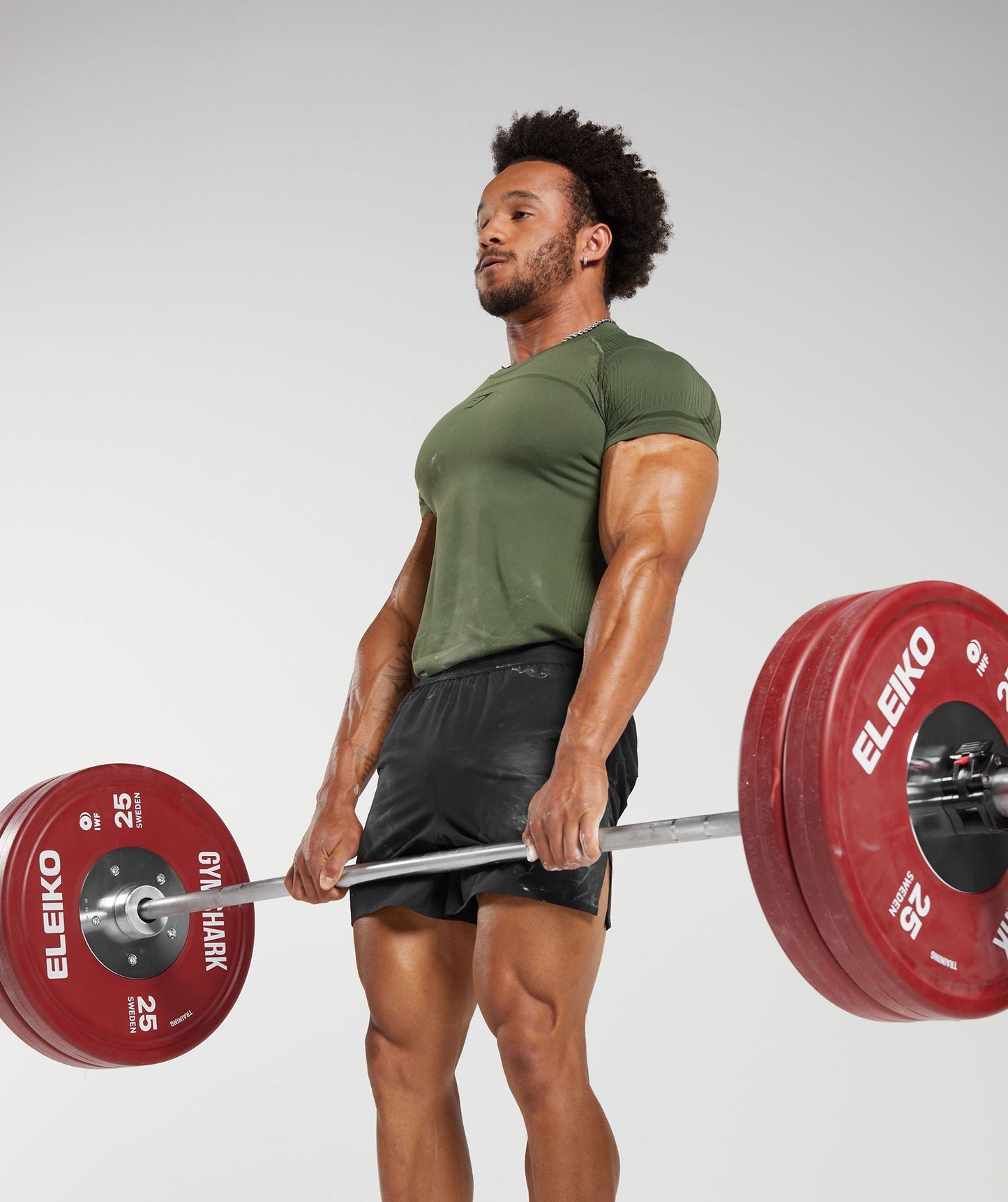 Gymshark 315 Seamless T-Shirt - Core Olive/Deep Olive Green