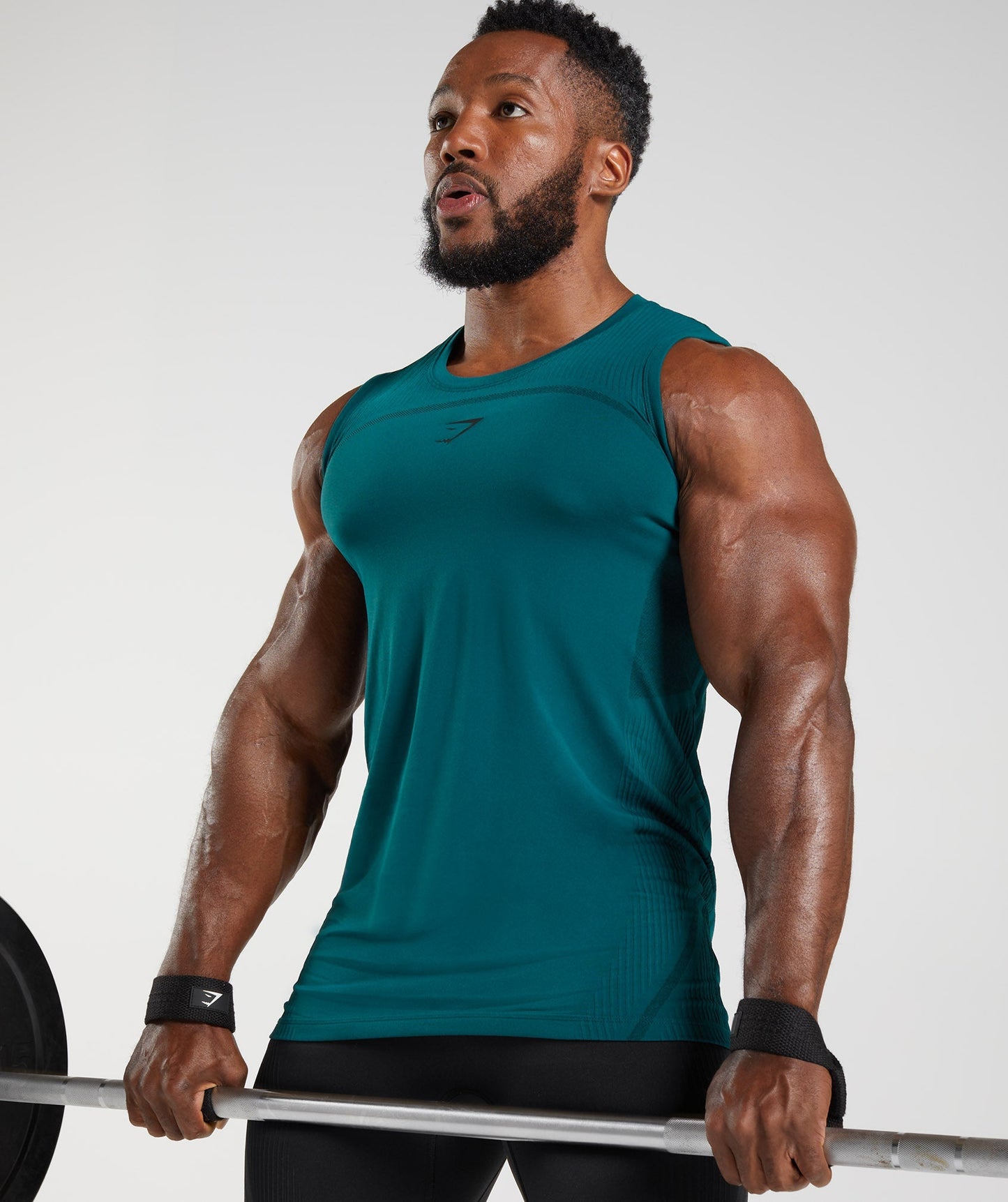 Gymshark 315 Seamless Tank - Winter Teal/Black