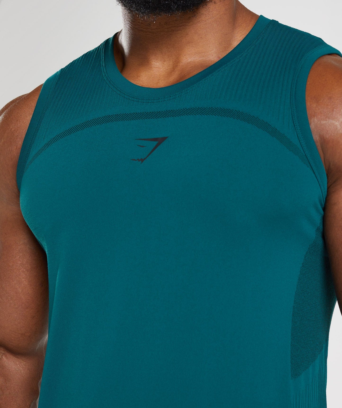 Gymshark 315 Seamless Tank - Winter Teal/Black
