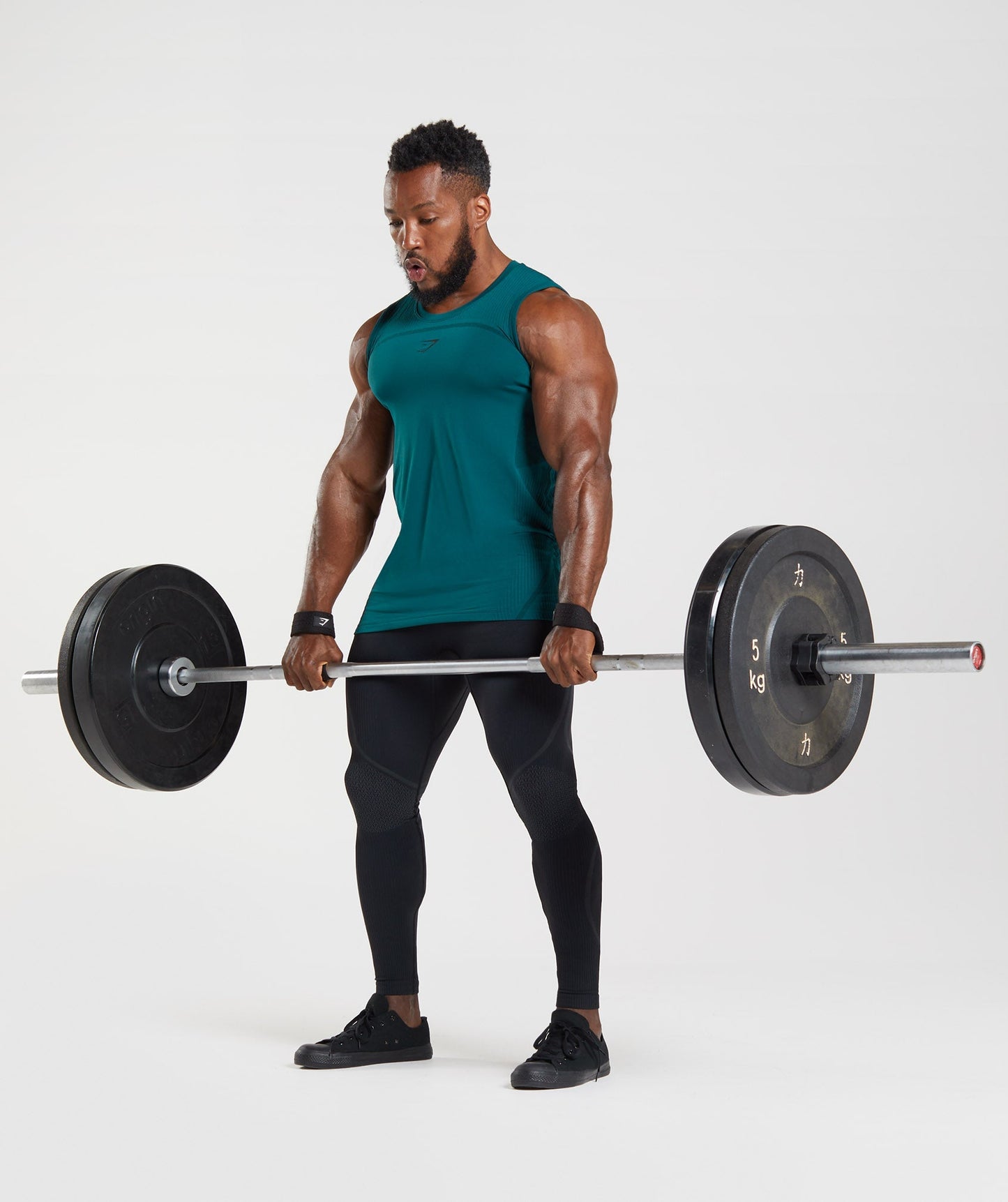 Gymshark 315 Seamless Tank - Winter Teal/Black
