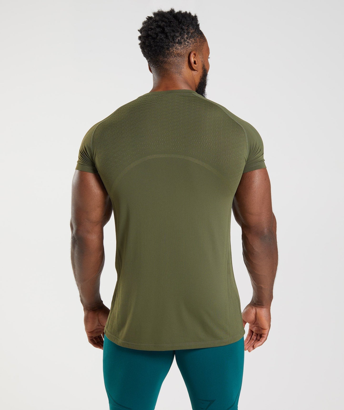 Gymshark 315 Seamless T-Shirt - Core Olive/Marsh Green