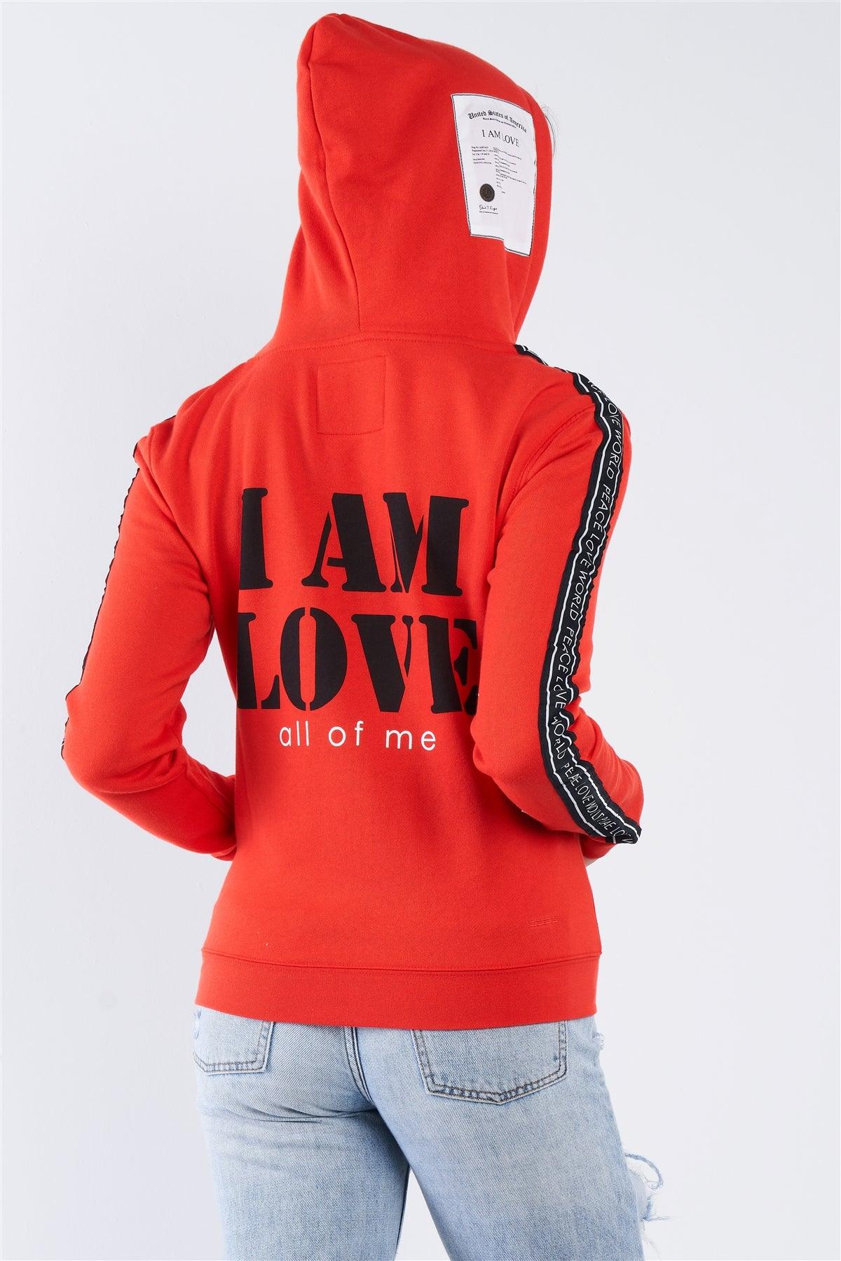"I Am Love, All Of Me" Graphic Long Sleeve Hoodie