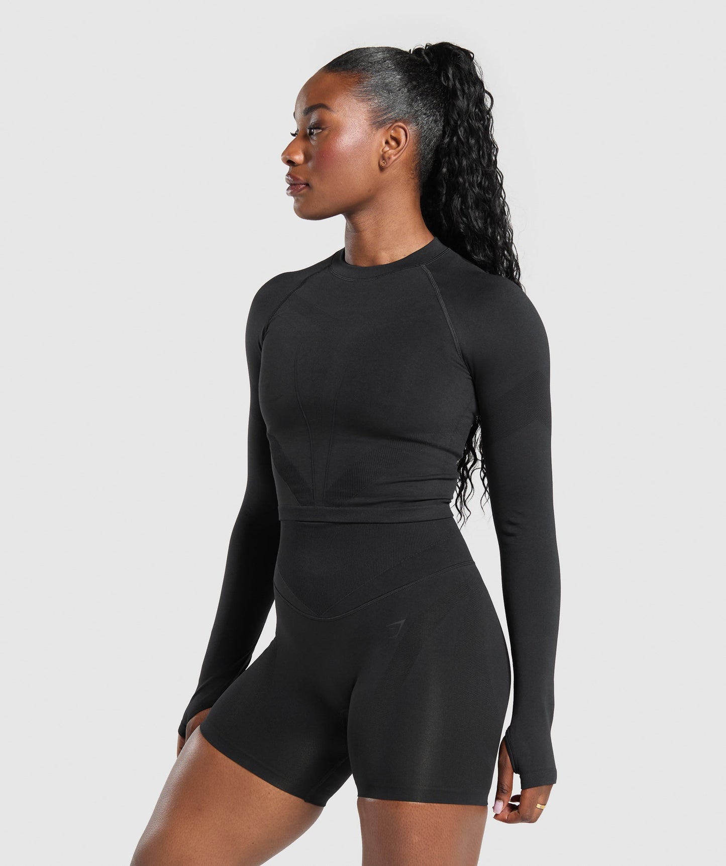 Gymshark Activate Long Sleeve Top - Black