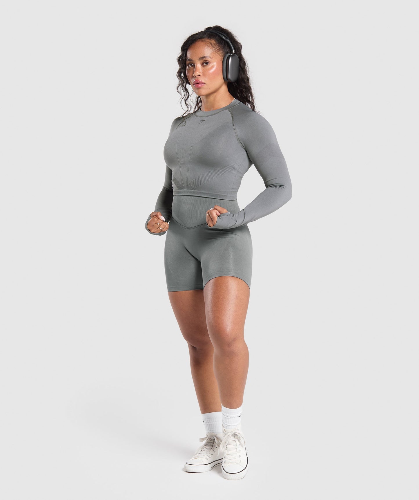 Gymshark Activate Long Sleeve Top - Brushed Grey