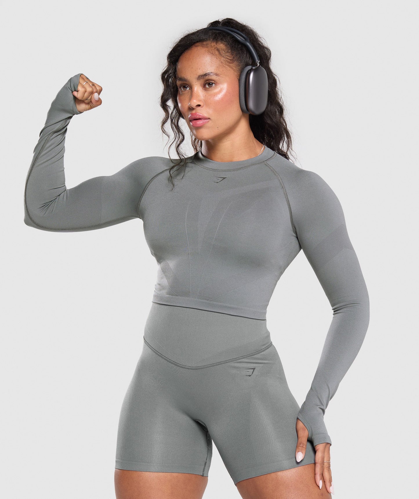 Gymshark Activate Long Sleeve Top - Brushed Grey