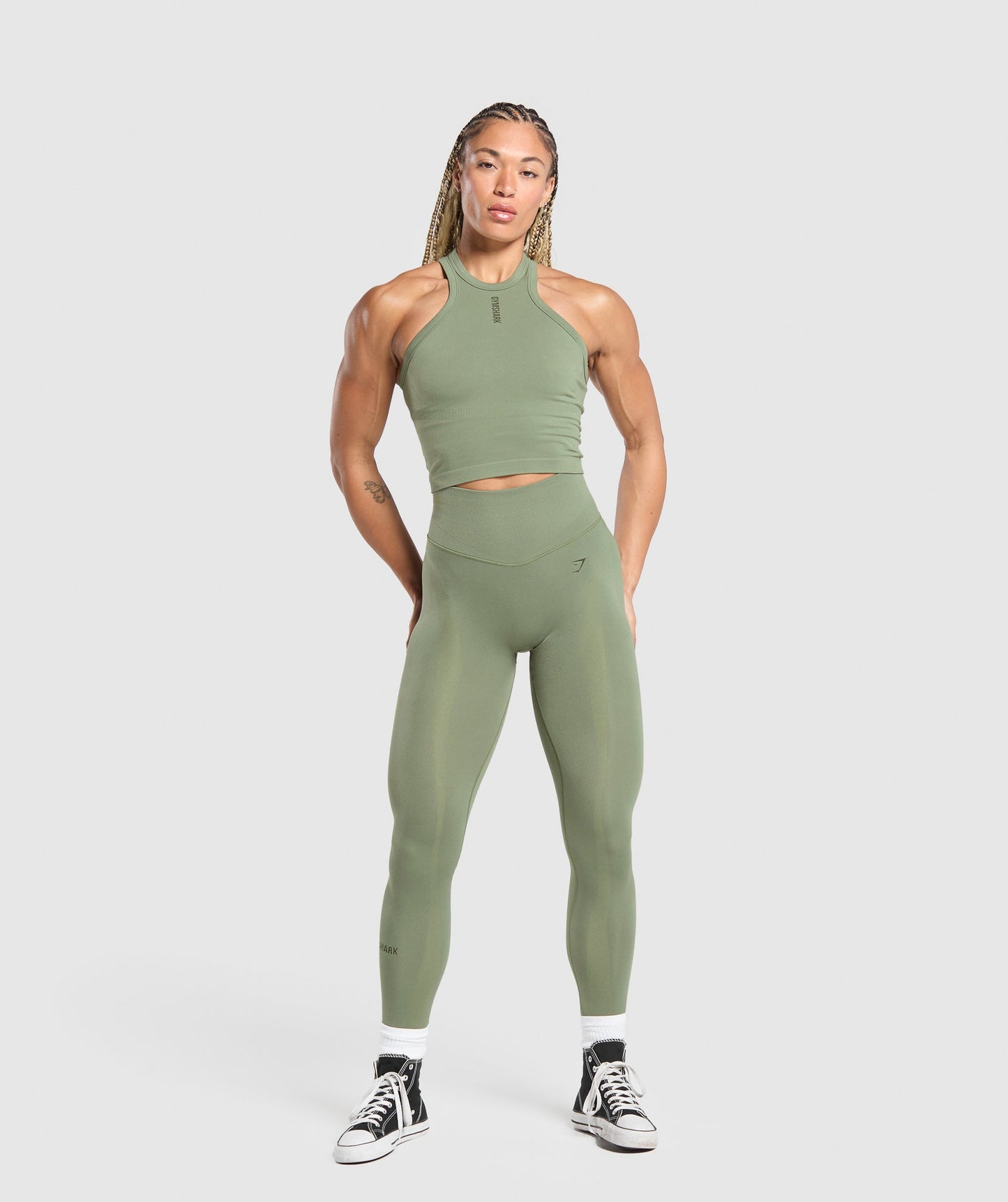 Gymshark Active Seamless Tank - Force Green