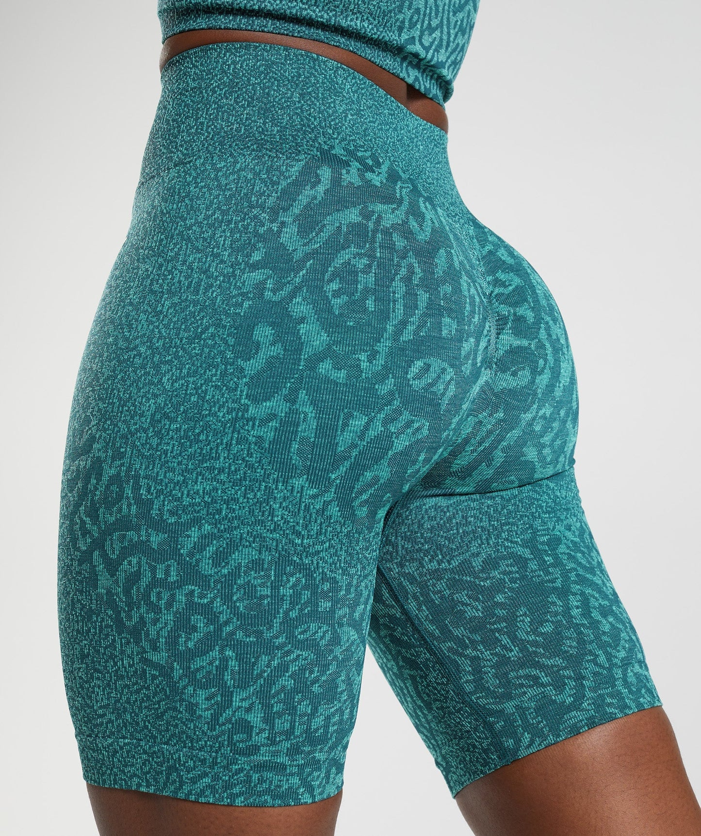 Gymshark Adapt Animal Seamless Cycling Shorts - Reef | Winter Teal