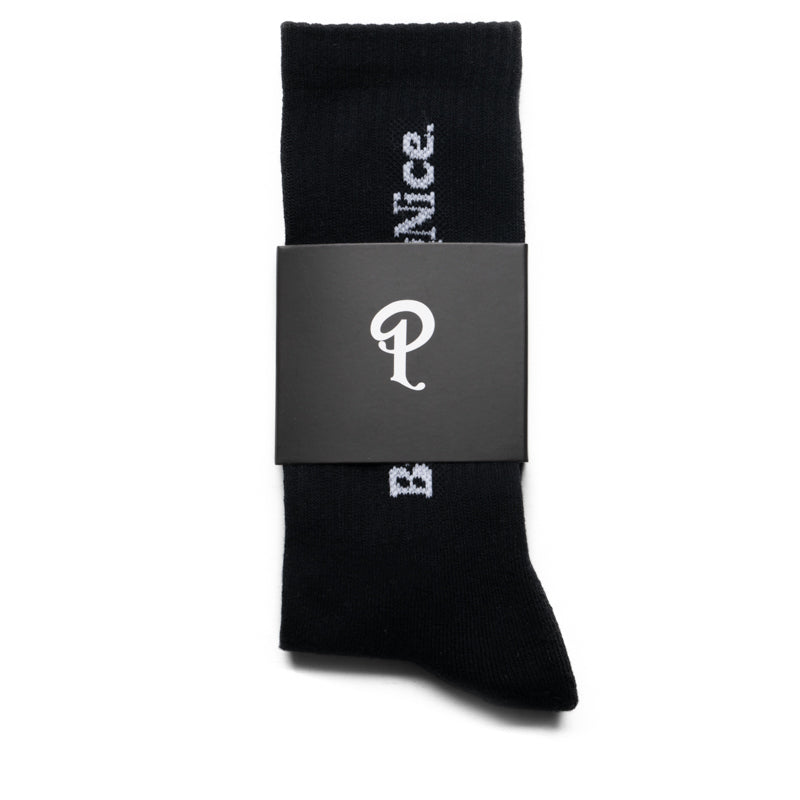 Politics Busy Being Nice Socks - Black