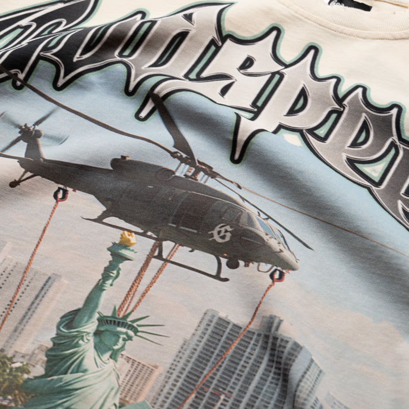 Godspeed New York JFK To MIA Tee - Bone