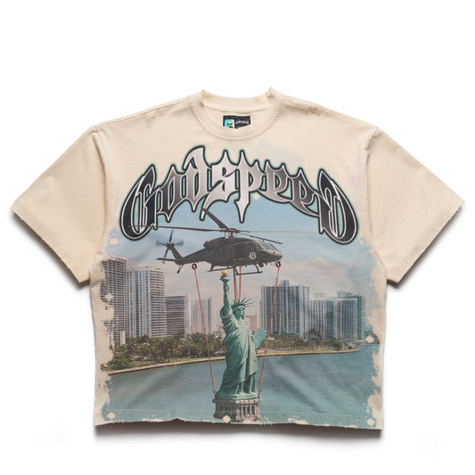 Godspeed New York JFK To MIA Tee - Bone