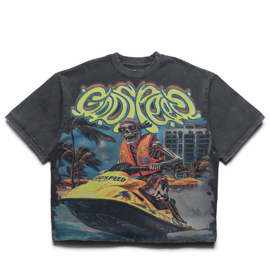 Godspeed New York Wave Runner Tee - Grey Wash