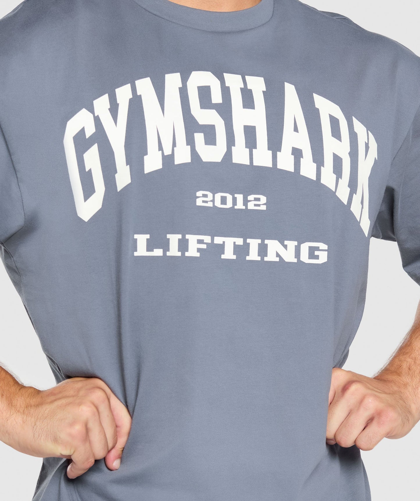 Gymshark 2012 Lifting Oversized T-Shirt - Iron Blue