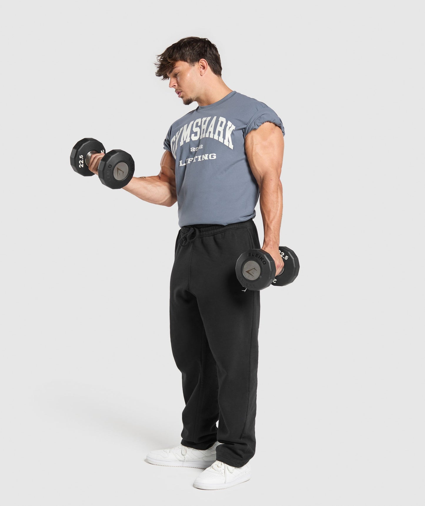 Gymshark 2012 Lifting Oversized T-Shirt - Iron Blue