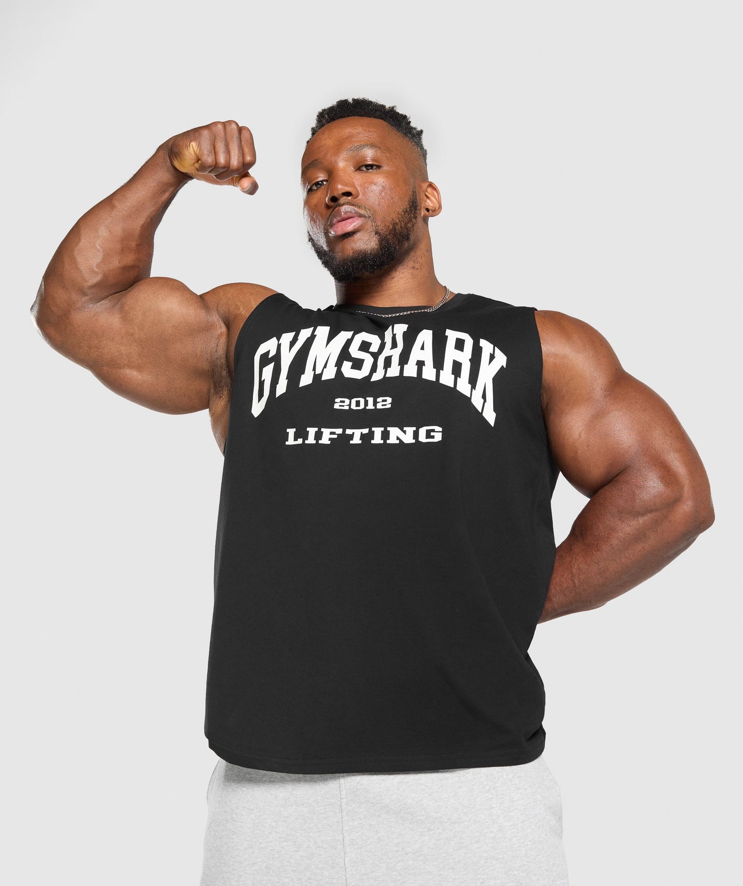 Gymshark 2012 Lifting Cut off Tank - Black