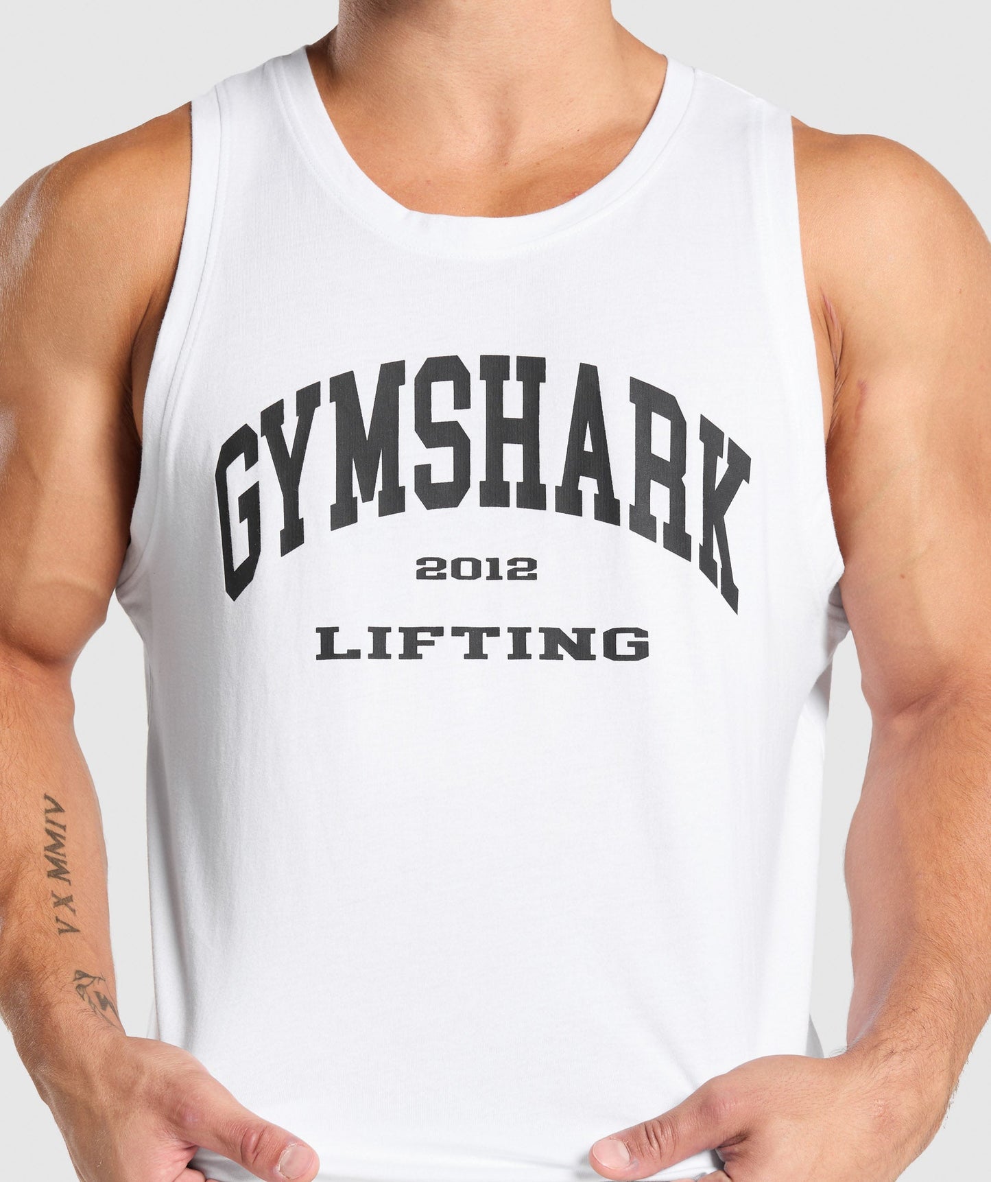 Gymshark 2012 Lifting Tank - White