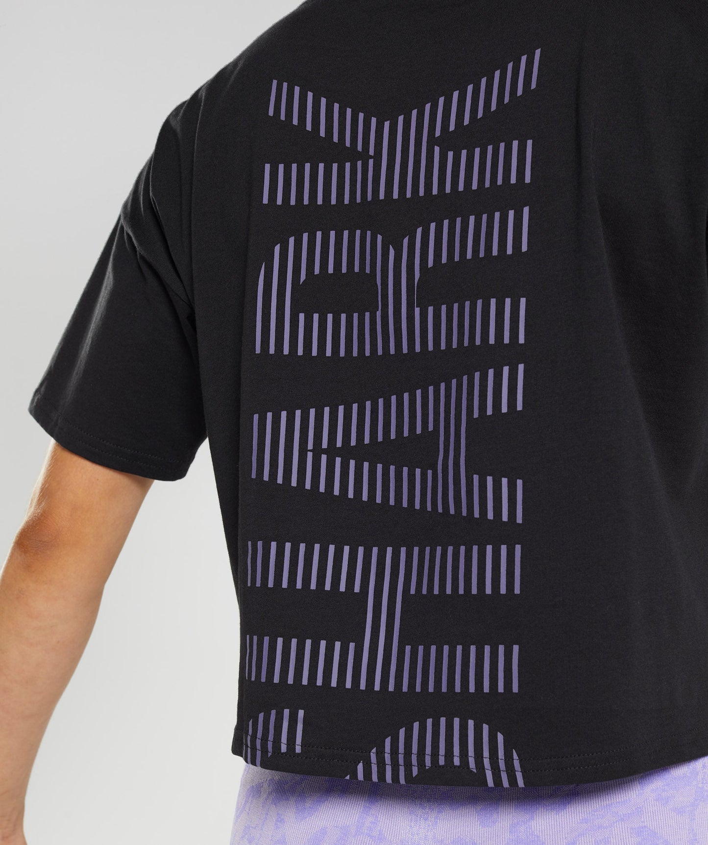 Gymshark 315 Midi T-Shirt - Black/Mercury Purple