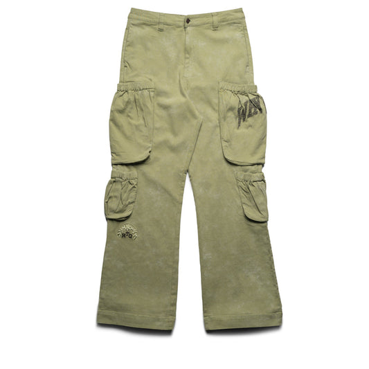 Honor The Gift Twill Cargo Wide Leg Pants - Green