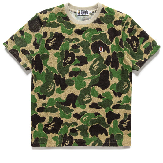 A Bathing Ape ABC Camo Pile Jacquard One Point Tee - Green