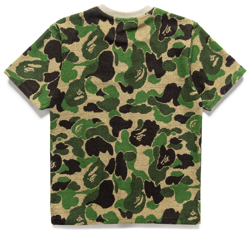 A Bathing Ape ABC Camo Pile Jacquard One Point Tee - Green