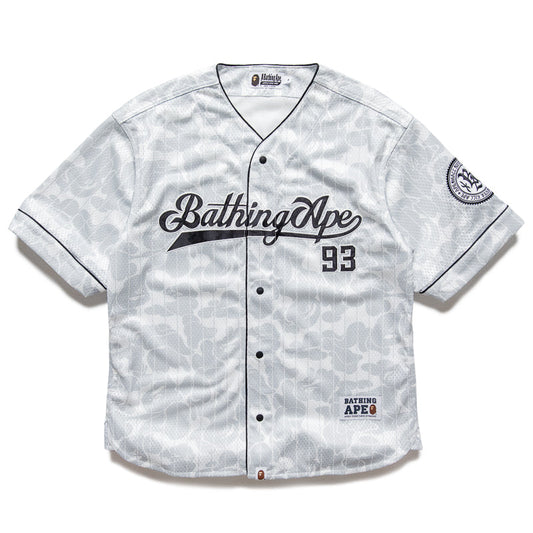 A Bathing Ape Camo Stripe Baseball Jersey - Gray