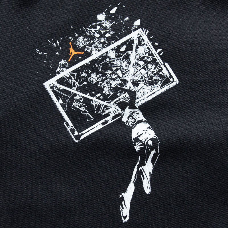 Jordan Oversized Pullover Hoodie - Black/Starfish
