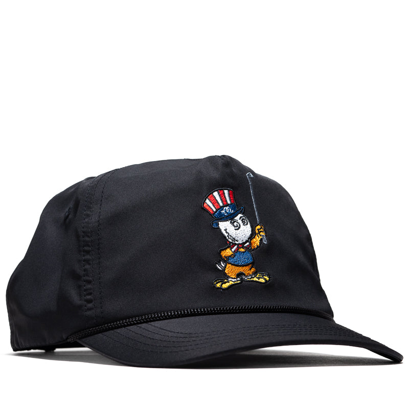 Malbon Golf Eagle Buckets Nylon Rope Hat - Black