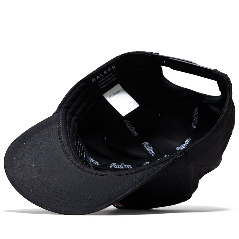 Malbon Golf Eagle Buckets Nylon Rope Hat - Black
