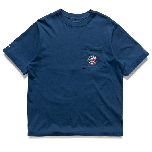 Malbon Golf Eagle Buckets Pocket Tee - Navy
