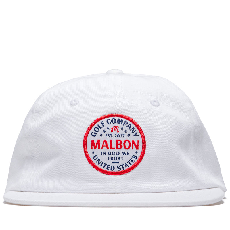Malbon Golf In Golf We Trust Painters Hat - White