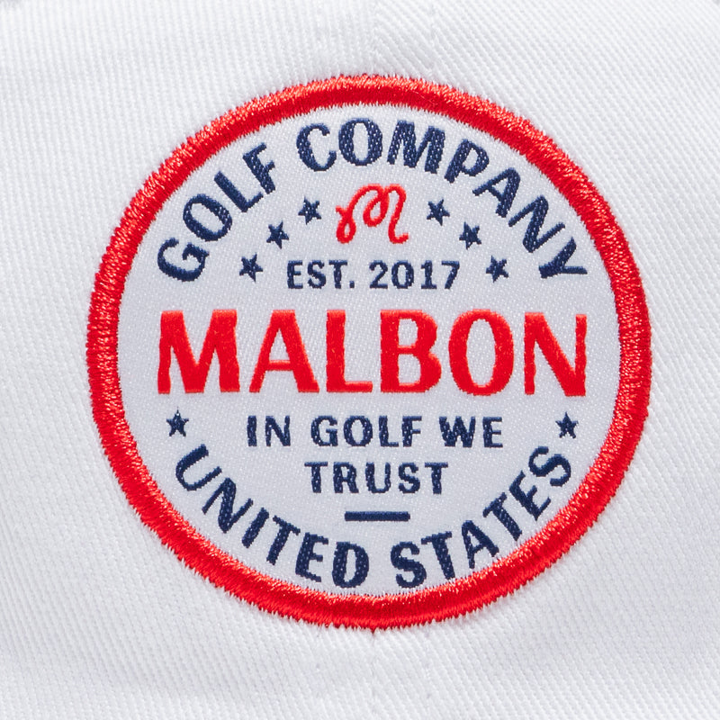 Malbon Golf In Golf We Trust Painters Hat - White