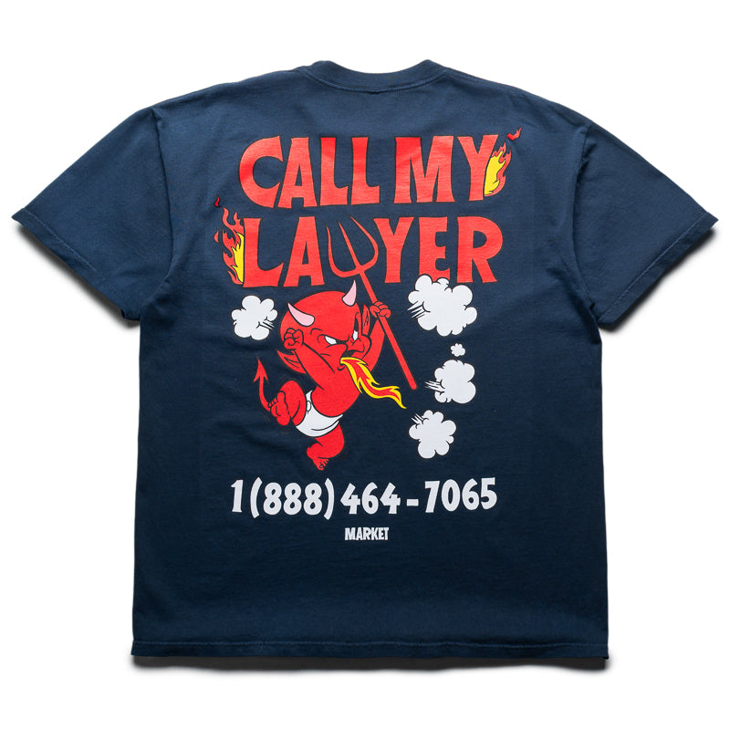 Market x Hot Stuff Call My Lawyer Tee - Washed Blue