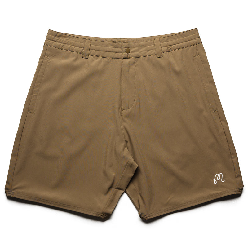 Malbon Golf Tonino Hybrid Short Solid - Dark Khaki