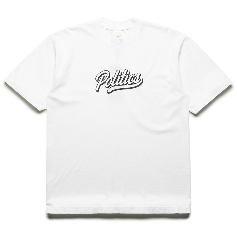 Politics Alt Script Tee - White