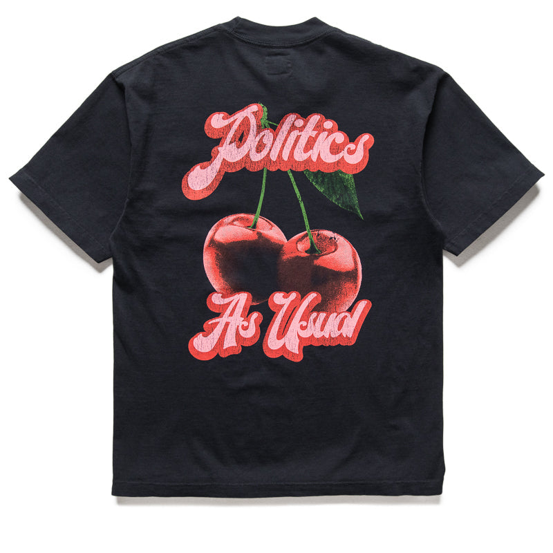 Politics Cherry Tee - Black