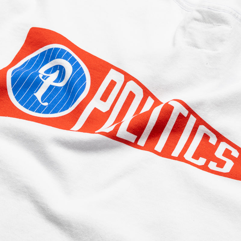 Politics Pennant Tee - White