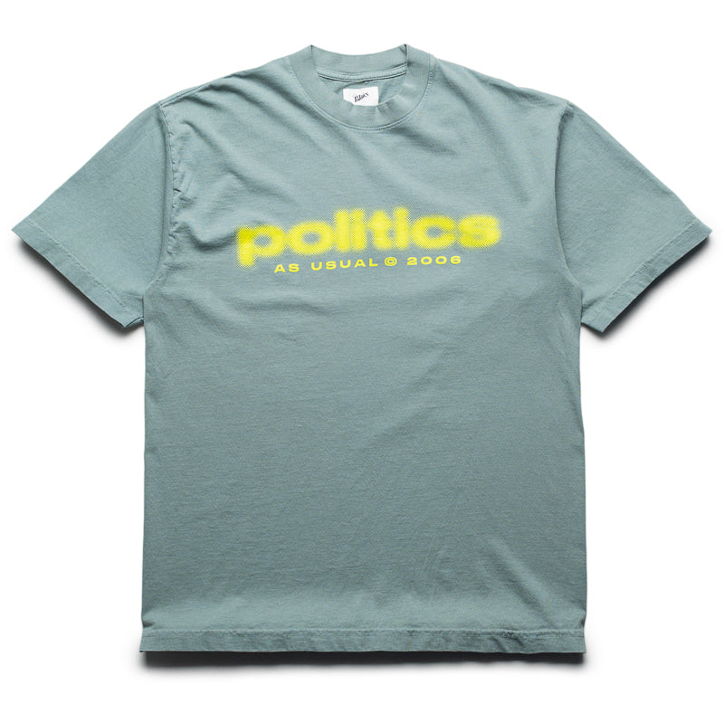 Politics Spaz Tee - Atlantic Green