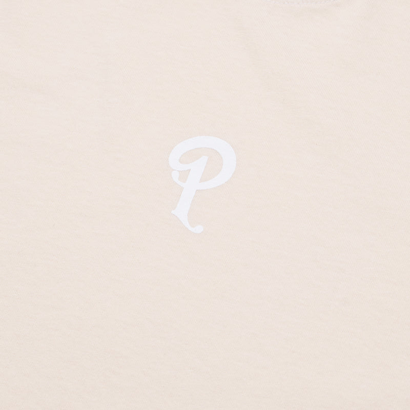 Politics Center P Logo Tee - Creme