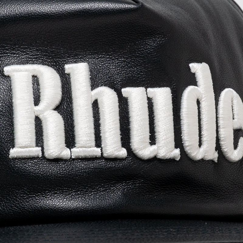 Rhude Logo Leather Hat - Black
