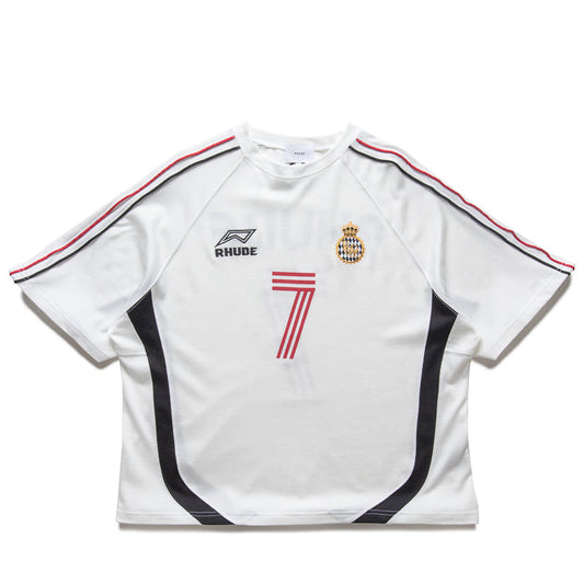 Rhude Lundun Soccer Jersey - White/Black