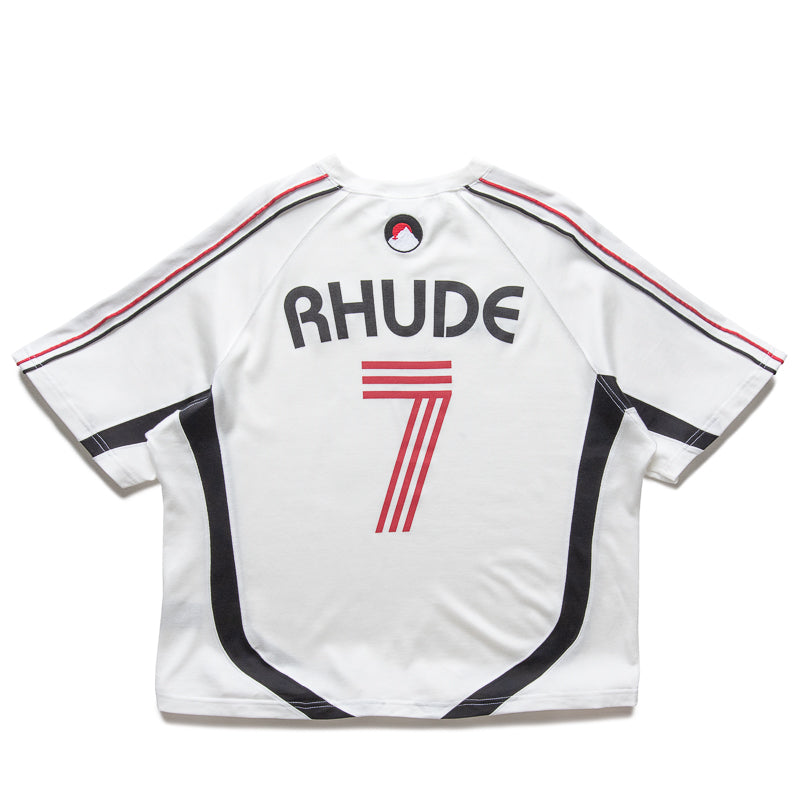 Rhude Lundun Soccer Jersey - White/Black