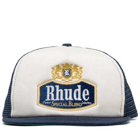 Rhude Special Blend Trucker Hat - Navy/Off White