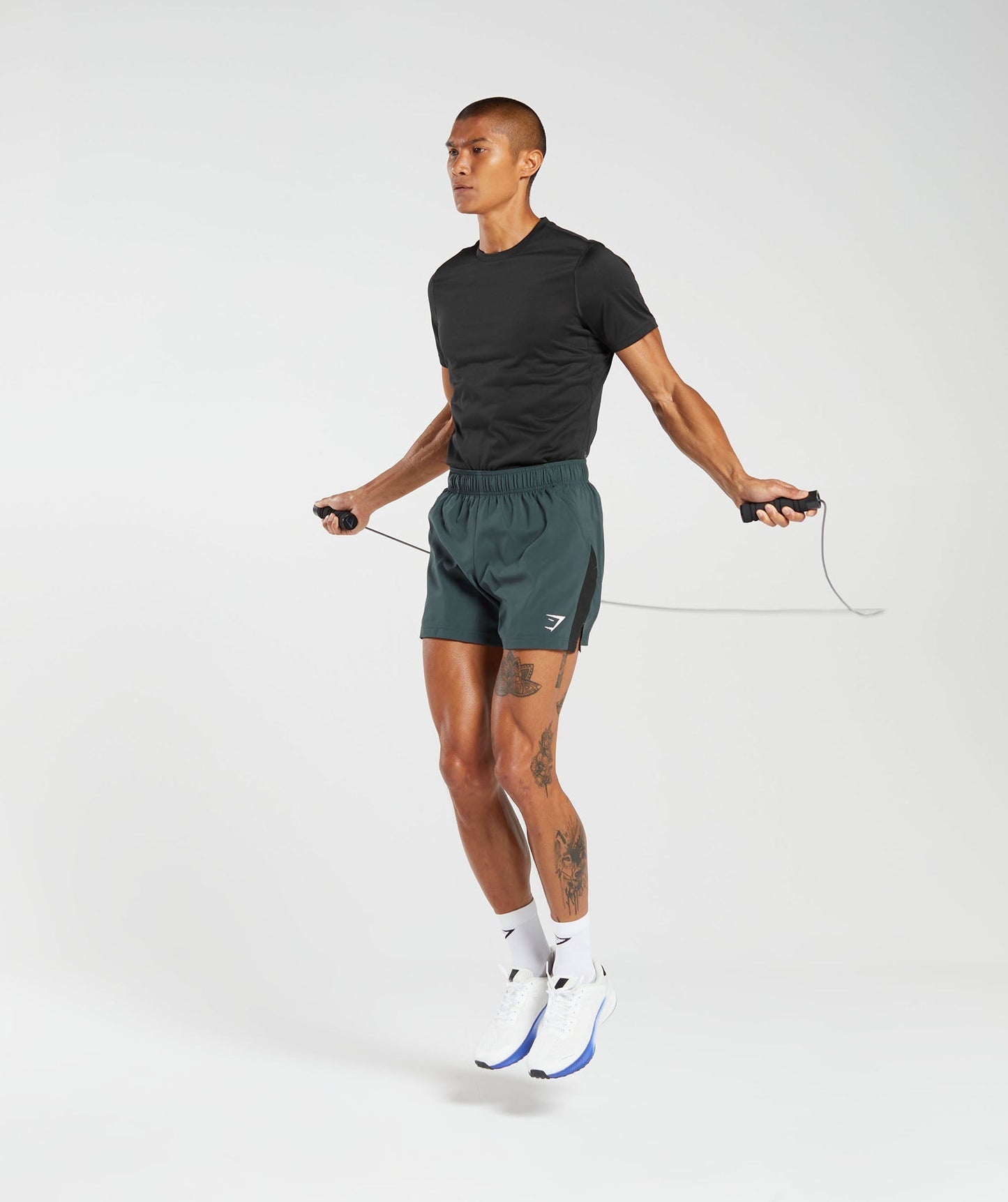 Gymshark Sport 5" Shorts - Fog Green/Black